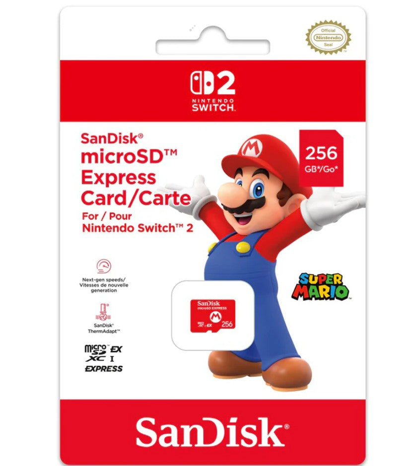 Sandisk 256GB Micro SD Express Card for Nintendo Switch 2