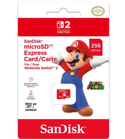 Sandisk 256GB Micro SD Express Card for Nintendo Switch 2